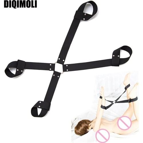 Erotic BDSM Bondage Restraints Harness Tie Hands and Feet Slave Handcuffs Fetters Fetish Couples Flirting Sex Toys for Women