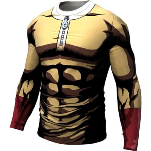One punch man T-shirt 2021 Cool design Anime Men t shirt Saitama sensei t shirt 3d Printed Casual Short Long Sleeve Tee