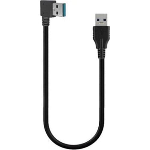 90 Degree Right Angled USB 3.0 USB3.0 A Type Male to Straight A Type Male Data Cable 40cm