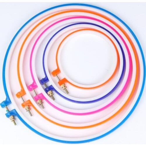 7 Size Plastic Frame Embroidery Hoop Ring Circle Round Loop for Crosses Stitch Machine DIY Needle Handmade Craft Sewing