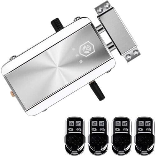 Home Door Lock Kit Remote Control Keyless Entry Electronic Lock Smart Wireless Anti-Theft Deadbolt Access Control System for Hom