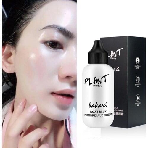 Lazy BB&CC Face Brighten foundation Natural Waterproof Cream Goat Milk Revitalizing Skin Glow Korean Easy Makeup Base Cosmetic