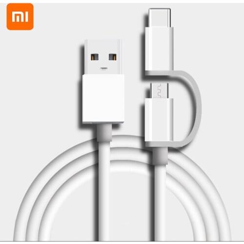 Xiaomi multifunctional 2 in 1 Micro USB to Type C sync data Charger Cable for Mi 5 5A 5C 5X 5S plus 6 6X 8 SE 9 redmi note7 pro