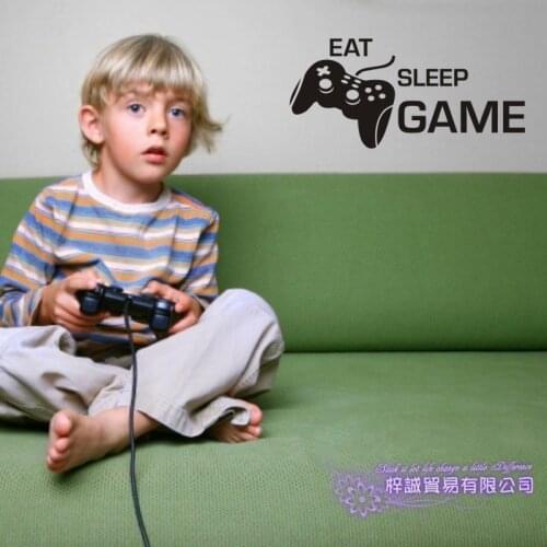 Game Handle Sticker Eat Sleep Play Gamer Decal Gaming Posters Gamer Vinyl Wall Decals Parede Decor Mural Video Game Decal