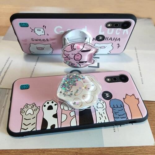 New Arrival drift sand Phone Case For MOTO E6S 2020 Dirt-resistant Original TPU Cartoon For Woman