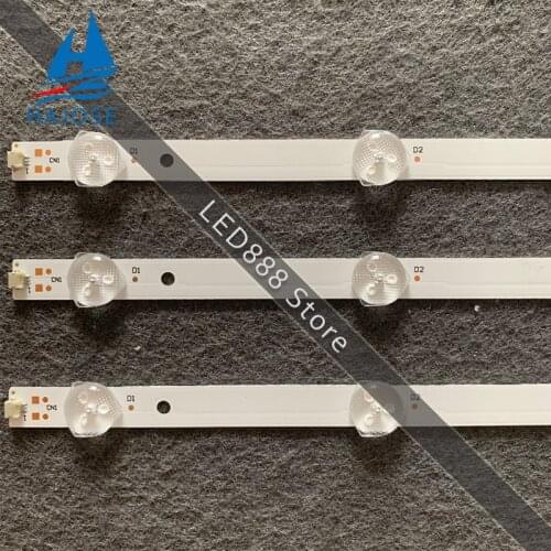 New Kit 3 PCS 8LED 618mm LED backlight strip for LE32D59 32PFL3045 K320WD 4708-K320WD-A2213K01 A4213K01 471R1055 471R1P53 3pins