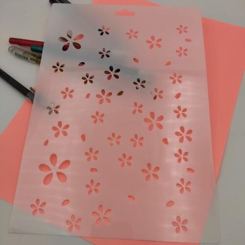 Petal droplets plastic mold shield DIY cake scrapbook stencils hollow Embellishments printing lace ruler Valentines Day