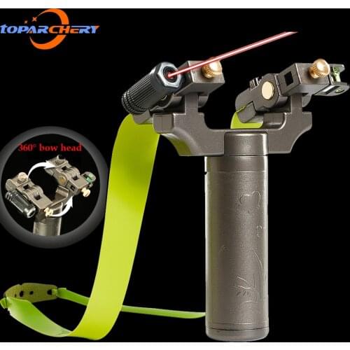 Professional Slingshot For Hunting With Laser Powerful Slingshot With Rubber Band 100 Steel Balls Iron Man 360 Slingshot Outdoor