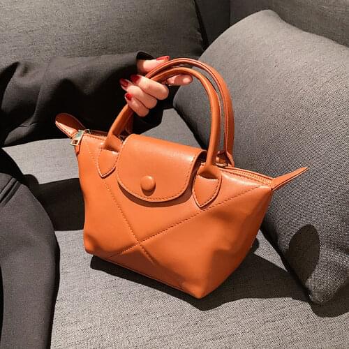 Simple Solid Color Shoulder Bags Soft Leather Portable Crossbody Bag Fashion Design Dumpling Bag Trend Quality PU Shoulder Bags