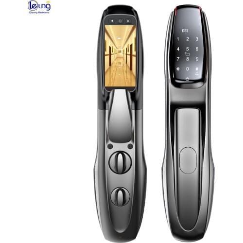QLEUNG S916-2MAX Smart Camera Wifi App Peephole Fingerprint Password Card Smart Door Lock