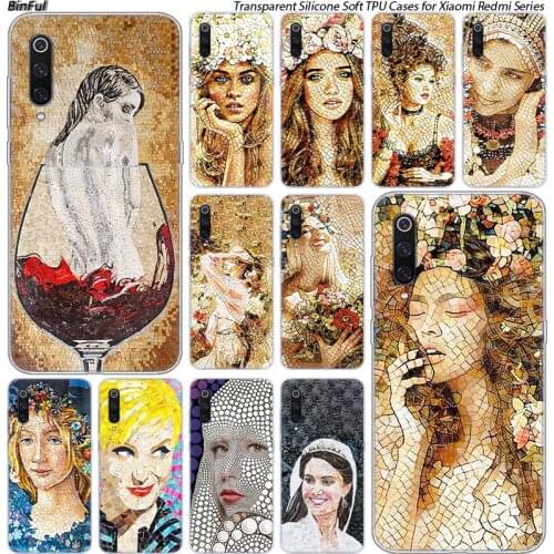 Hot Abstract beauty art Silicone Case For Xiaomi Pocophone F1 9T 9 9SE 8 A2 Lite A1 A2 Mix3 Redmi K20 7A Note 4 4X 5 6 7 Pro S2
