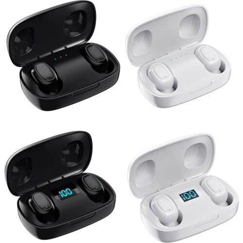 TWS Wireless Bluetooth 5.0 Touch Control Mini Headset With Power Display Charging Case Binaural In-ear Stereo Earphones