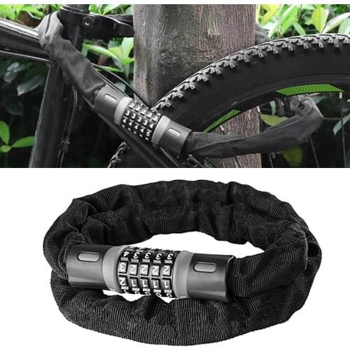 Long Safty Chain Lock For Bike Anti Theft Security Keyless 5 Digit Code Password Chain Lock for Bike Bicycle