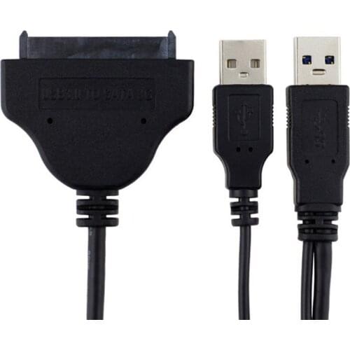 High Speed USB 3.0 to Laptop 22P 7+15 2.5" SSD HDD Hard Drive SATA 3 Adapter Converter Cable