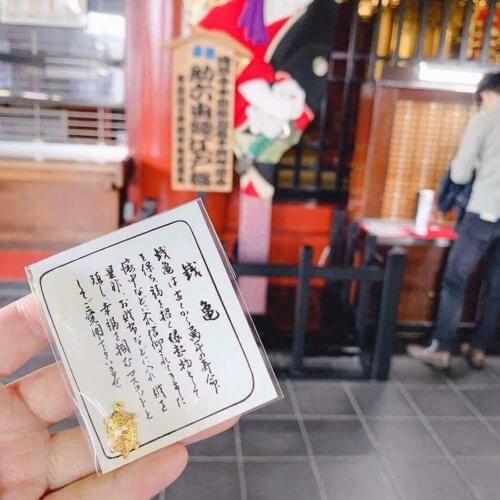 Japanese Money Turtle Small Golden Tortoise Defensive Shui Tortois Golden Home Fortune Furnishings Blessing 2x2cm Feng J8M1