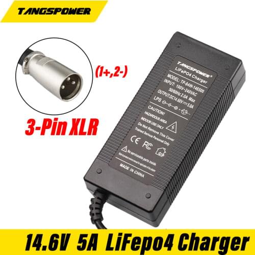 14.6V 5A LiFePO4 Battery Charger for 4S 14.4V LiFePO4 Battery Pack For 4Series 12V LiFePO4 Battery Charger Plug EU/US/UK/AU