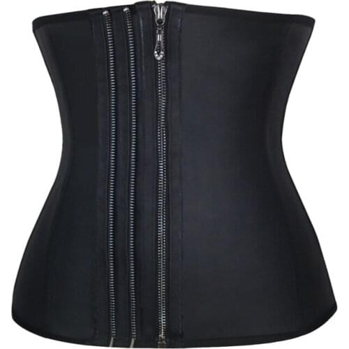 Plus Size 6XL Steel Bone latex waist cincher underbust corset and bustier waist trainer black corselet corset for women