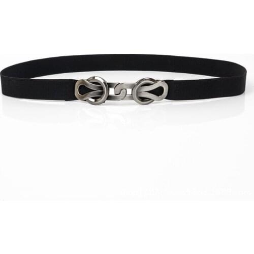 Fashion women Elastic band belt metal belt buckle party dress decoration waist belt women students simple new size 60cm