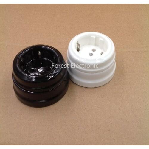 2 pcs High quality home decoration European ceramic socket wall power supply EU 16A free shipping