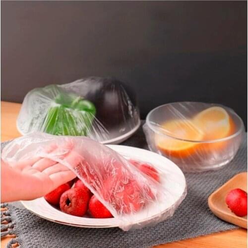 20 Pcs Disposable Bowl Cover Elastic Food Dust Covers Plastic Wrap Cover Fresh Food Storage Saran Wrap For Refrigerator Kitchen
