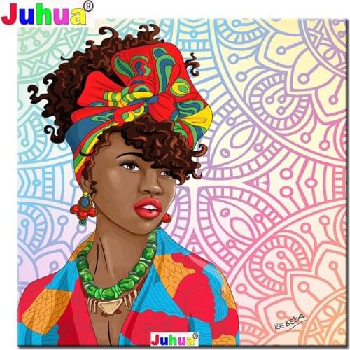 5D Diamond Painting Full Square/Round "Africa Woman Art"Picture DIY Diamond Embroidery Mosaic Portrait Home Decor