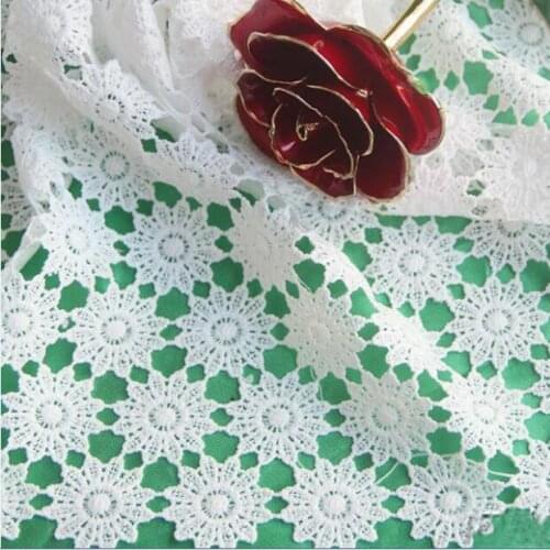 African Lace Fabric 2017 Beautiful Sunflower Water Soluble Lace High Quality French Guipure Embroidery Cord Lace For Wedding