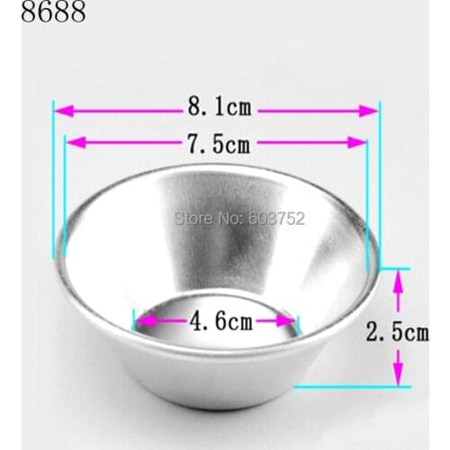 BAKEST 100pcs per lot Large Size Pastel De Nata Aluminum Alloy Mould Baking Wedding Decoration Cups Bakeware Cake Pans