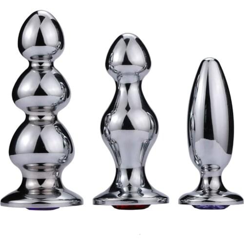 Large Anal Plug Anal Dilator Metal Butt Plug Heavy Anal Beads Sex Toys For Woman Men Anus Stimulator Expander Big Buttplug