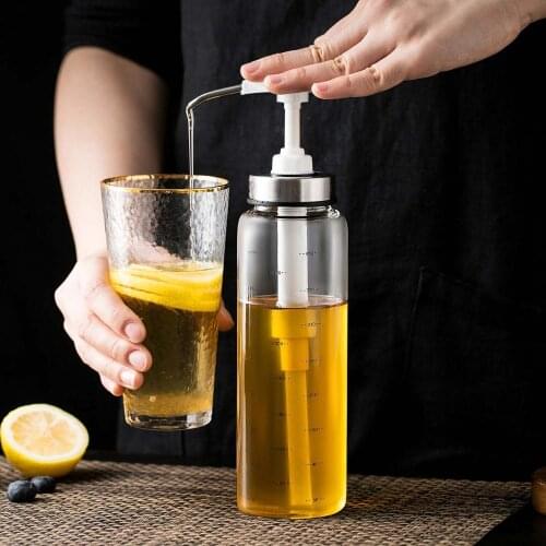 OTHERHOUSE 300/500ml Bee Honey Drip Dispenser Bottle Glass Honey Jar Container Storage Pot Squeeze Bottle Kitchen Accessories