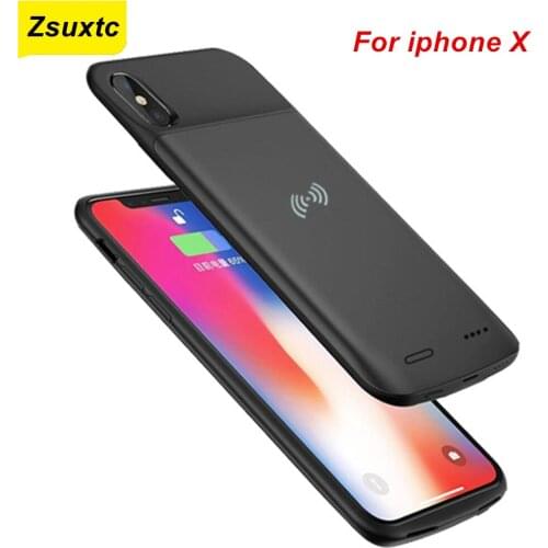 3000 MAH For iphone X Battery Case Smart Wireless Charging Phone Case Cover Power Bank For iphone X Battery Case
