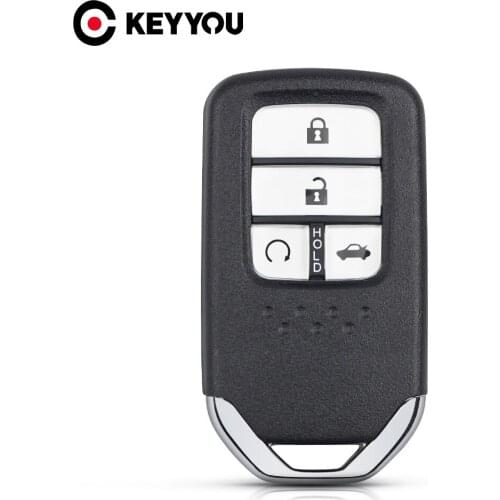 KEYYOU Replacement Remote Key Case For Honda Civic 2014 2015 2016 2017 Vezel Fit HRV CRV HON66 Uncut Blade Smart Car Key Shell