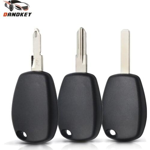 Dandkey 10pcs Uncut Blank Replacement Car Key Case For Renault Dacia Modus Clio 3 Twingo Kangoo For Nissan Almera Key Shell