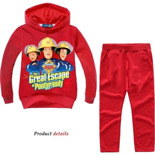 Z&Y 2-8Years toddler boy clothes fireman sam jogging suit stylish kid teenage clothes kids tracksuit new year costume for boy