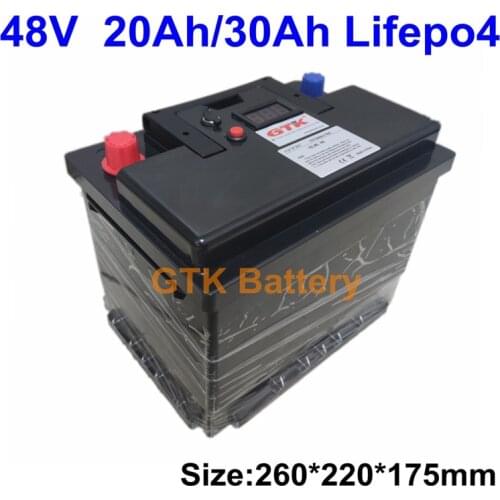 48v 20Ah 30Ah Lifepo4 battery Lithium iron phosphate battery Electric Bike scooter bike power 1500w with BMS + 5A Charger