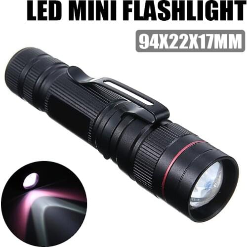 Mini LED Flashlight Pocket Torch Outdoor Portable Zoomable Inspection Light AA Battery For Hunting Camping Lighting