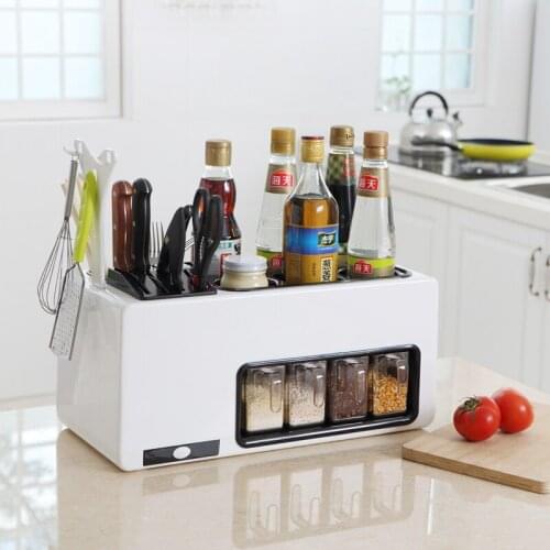 Multifunctional Isonuclear Allocytoplasmic Shelf Combination Tool Holder Storage Rack Seasoning Box Seasoning Box Spice Jar Set