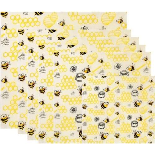 6 Pack Reusable Food Beeswax Wrap (1 Large, 4 Medium, 1 Small) Eco-Friendly Wax Wrap Beeswax Cling Film For Food Storage Sandwic