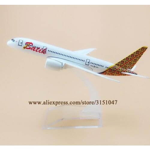 16cm Air Batik Boeing 787 B787 Airlines Plane Model Alloy Metal Diecast Model Airplane Aircraft Indonesian Airways Gift