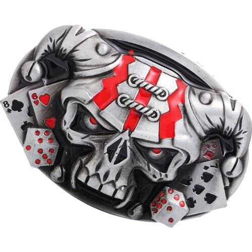 Fashion Mens Male Punk Rock Metal Goth Evil Devil 3D Skull Head DIY Belt Buckle