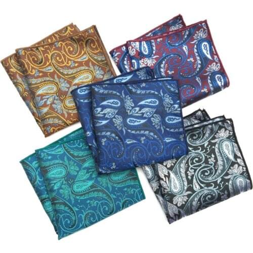 Paisley Handkerchief Suit Pocket 2019 New Polyester Hanky Men Fashion Pocket Square Handkerchiefs for Men Suit Tie Handkerchief