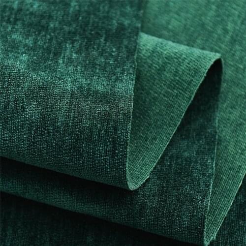 Soft Thick Solid Gray Chenille Velvet Fabric For Sofa Covers, Curtains, Pillows, Black, Blue, Beige, Purple, Khaki, By The Meter