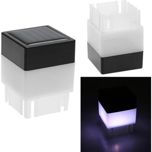 Outdoor LED Solar Post Headlamp Waterproof Fence Lamp Home Garden Lantern Courtyard Decorative Lamp