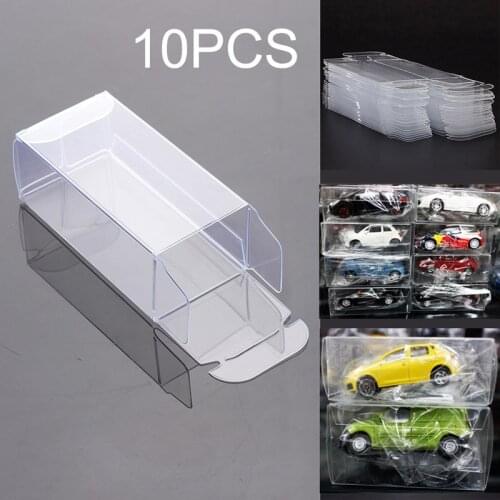 10Pcs/Set 1:64 Scale Model Plastic Display Box for Sand Table Toys