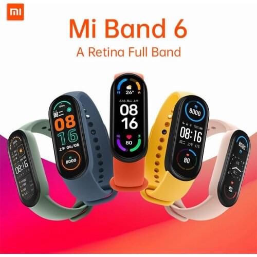 Xiaomi Mi Band 6 Smart Bracelet 4 Color Touch Screen Miband 5 Wristband Fitness Blood Oxygen Track Heart Rate MonitorSmartband
