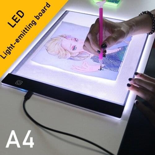 Ultra Thin A4 LED Light Pad Artist Light Box Table Tracing Drawing Board Pad Diamond Painting Embroidery Tools
