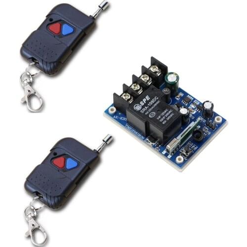 Smart Home DC 12V 24V 36V 48V Relay Receiver 40A RF Wireless Remote Control Switch Transmitter Motor Pump Power Remote Switch