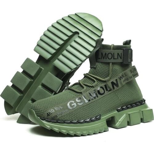 High Top Mens Color Casual Men Sneakers Rubber Platform Running Jogging Lightweight Sports Shoes For Male Fashion Trainers 2021