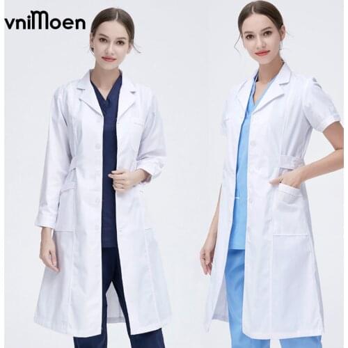 High quality Lab Coat Work clothes Slim Adjustable Waist Belts beauty salonsclothes working Uniform
