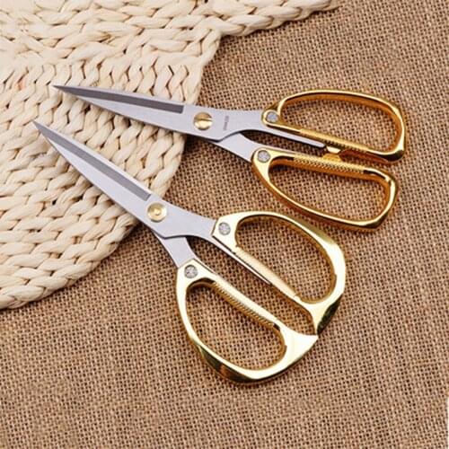 Prajna Golden Scissors Hot Craft Scissors Tailoring For Fabric Cutter Accessories Stainless Steel Dressmaking Cutter Leather