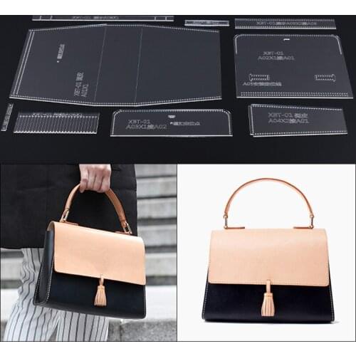 1 Set DIY Ladies handbag Acrylic Template Leather Craft Sewing Pattern Accessories